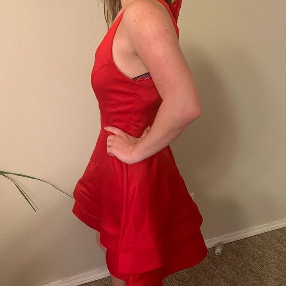 City Vibe‎ red mini party dress, size 1 - Picture 5 of 16